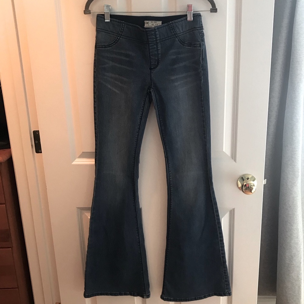 Free People pull on kick flare jeans